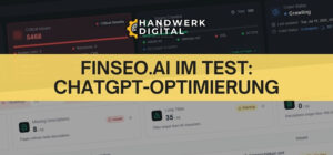 Finseo.ai im Test. Blogtitel. SEO für KI-Plattformen
